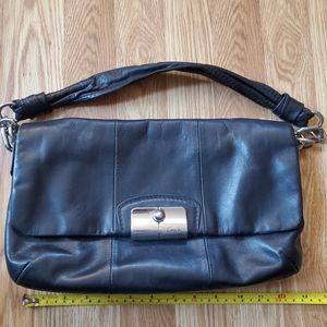 Coach Black Leather Shoulder Bag